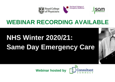 Winter 2020/21: NHS Same Day Emergency Care – Webinar