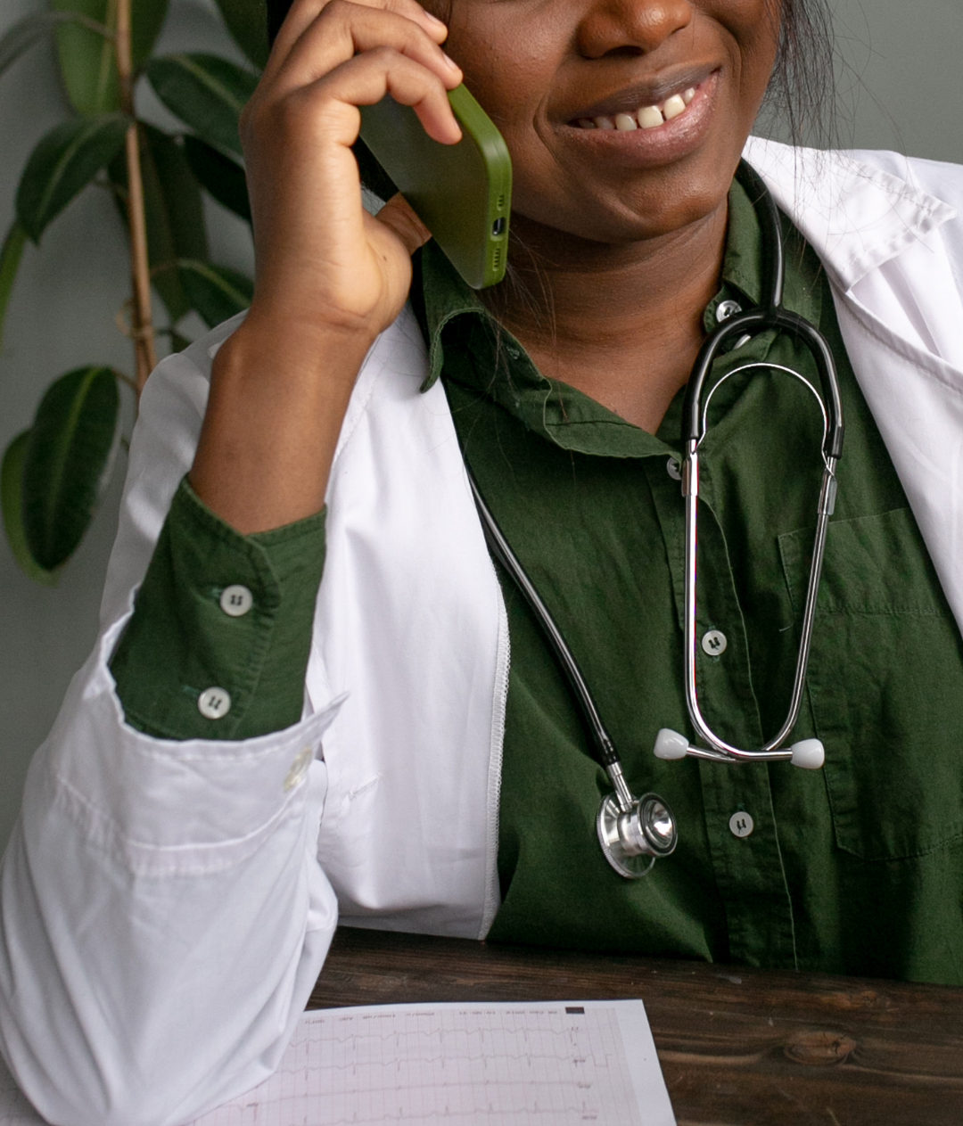 Doctor on the phone